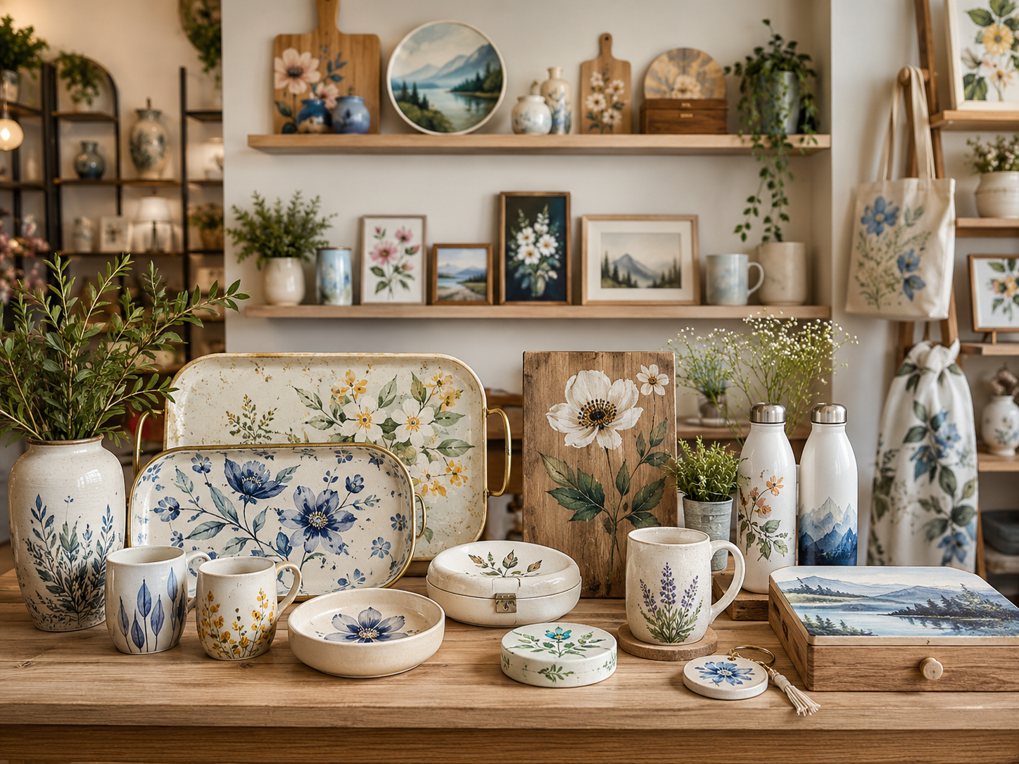 Hand-painted ceramics and artisan décor products